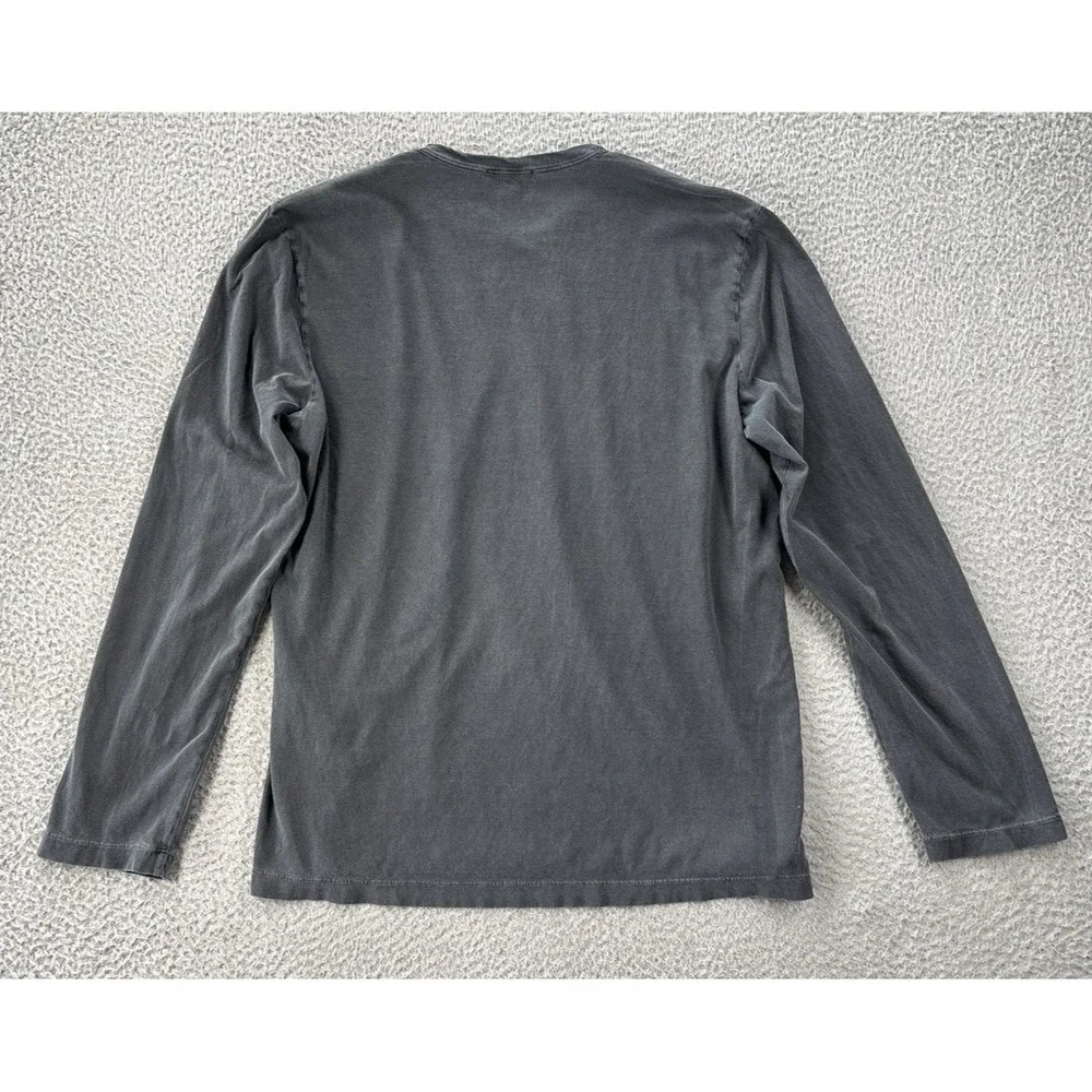 Standard James Perse T-Shirt Mens 3/Large Faded Black Crew Neck Long Sleeve - Picture 8 of 9